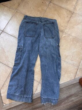 Men's Blue Denim Cargo Pants